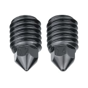 2Pcs x1c Nozzle 0.2 * 0.4mm Removable Hardened Steel Bamboo Nozzles, Upgraded High Temperature Wear Resistant 3D Printer Accessory Nozzles Kit for Bambu Lab X1c P1p 3D Printer Hot End