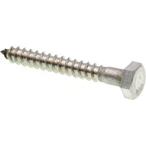 Prime-Line 9055040 Hex Lag Screws, 1/4 In. X 2 In., Grade 18-8 Stainless Steel (25 Pack)