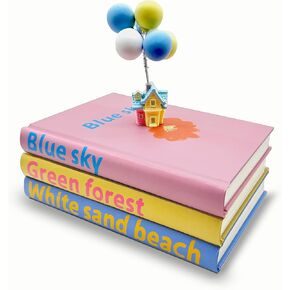 WANGZHAOKEJISM Decorative Books for Home Decor,Coffee Table Book Hardcover Decor,Designer Books for Decor,Book Shelf Decor,3 Colorful Decorative Books, Blue Pink Yellow