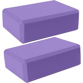 Yoga Blocks 2 Pack - Supportive, Soft Non-Slip Foam Surface For Yoga, Exercise, Pilates Workout, Stretching