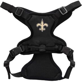 Littlearth Unisex-Adult NFL New Orleans Saints Front Clip Pet Harness, Team Color, Small