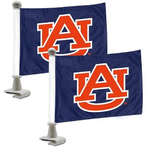 FANMATS 61894 Auburn Tigers Ambassador Car Flags - 2 Pack Mini Auto Flags, 4in X 6in, Perfect for Hood or Trunk