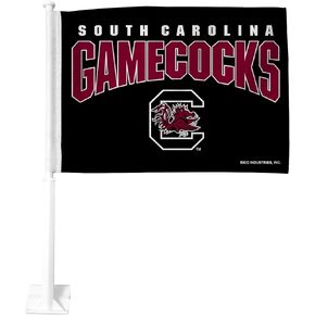 Rico Industries NCAA South Carolina Gamecocks Black Double Sided Car Flag
