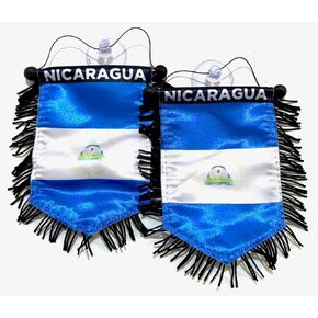 Nicaragua flags for cars accessories decals sticker haning mini banners Quality Bandera de Nicaraguan car flags