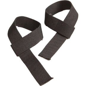 GoFit Cotton Support Wrist Straps - Weight Lifting, Black, GF-CWS