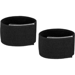 PATIKIL Boot Straps, 2 Pack Elastic Polyester Trousers Blouses Ankle Straps Pants Leg Bands with Hook and Loop for Hiking, Fishing, Hunting, 12", Black