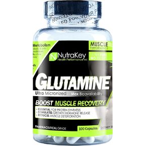 NutraKey Glutamine 900mg, 100 Count