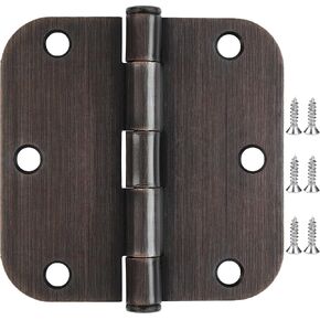 Utopia Home 18 Pack Matte Black Door Hinges 3.5 Inch Rounded, Interior door hinges black matte with 5/8" Radius Edges, 3 ½ x 3 ½ inch Hardware Door Hinges for Both Interior and Exterior Doors