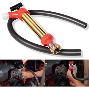 E-cowlboy 34060-0130 Premium Brass Marine Engine Oil Pump, 10.25" Length, 1.25" Diameter, Fast 1 Gallon/Minute Drainage, Compatible with OMC/Mercruiser