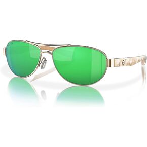 Fin-Nor Green Mirror (Copper Base) Round Sunglasses, One Size