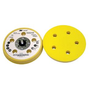 3M Hookit 77856 Soft Beige Disc Pad - 5 in Dia - 11/16 in Thick - 5/16-24 External Thread Attachment [Price is per PAD]