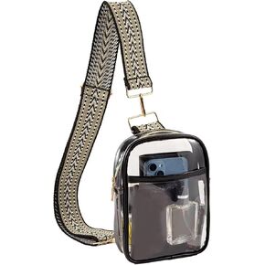 حقيبة شفافة معتمدة للملعب حقيبة كروس شفافة معتمدة للملعب حقيبة حفلات موسيقية شفافة مع حزام قابل للتعديل محفظة صغيرة شفافة للحفلات الموسيقية والمهرجانات والأحداث الرياضية in Kuwait