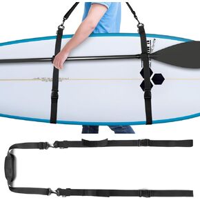 Cosmos Kayak Carry Strap Paddle Board Carrier Adjustable SUP Carrying Strap Boards Hands-Free Surfboard Shoulder Strap, Stand Up Paddleboard Accessories for Women and Men