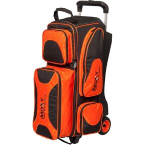 Bowlerstore Products Moxy Deluxe Triple Roller Bowling Bag - Orange/Black