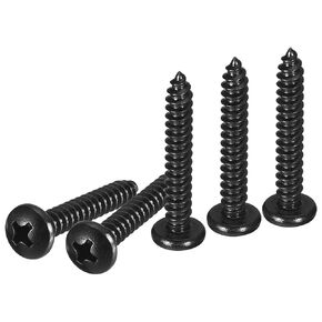 #10x1-1/4" Phillips Pan Head Self-tapping Screw - 100Pack - Black Oxide 304 Stainless Steel Sheet Metal Screws Wood Screws