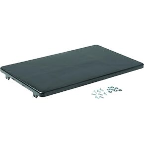 Rubbermaid Commercial Adjustable Shelf Kit for Full Size and Compact Housekeeping Carts, Black, 2-1/4-Inch Height, 30-1/8-Inch Length X 18-1/2-Inch Width (FG619500BLA)