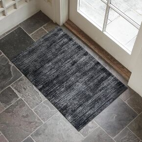 Black and White Rug for Bathroom Kitchen,Washable Non Slip Abstract Area Rugs for Entrway,2x3
