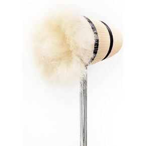 Low Boy Wood/Wool Puff Bass Drum Beater - Versatile Mid-Weight Bass Drum Beater with Soft Wool Surface & Aerospace-Grade Steel Rods