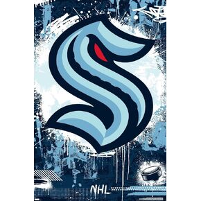Trends International NHL Seattle Kraken - ملصق حائط بشعار الحد الأقصى 23