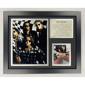 Legends Never Die Van Halen | Framed Double Matted Photo Collage | 12" x 15"