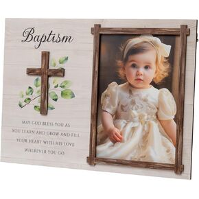 Personalized Baptism Gifts For Boys And Girls, Customized Picture Frames For Baby, Customizable First Confirmation Gifts, Personalizable Christening Wooden Picture Frames 4x6 Photo