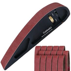 Aluminum Hand Sander with Adjustable Sandpaper Clamp – Versatile Sanding Block for Corners, Curves, and Flat Surfaces – Includes 15 Sandpapers (120/320/600 Grits) for Diverse Polishing Needs