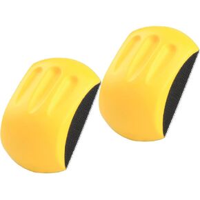 2 Pcs Mouse Shape Hand Sander Block, Hook Loop Sanding Block Foam Hand Sander Backing Pads for 5 inch Hook and Loop Sanding Discs Sandpapers
