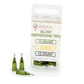 22 Gauge 1/4 Inch Blunt Tipped Dispensing Needle, Luer Lock, 100 Count