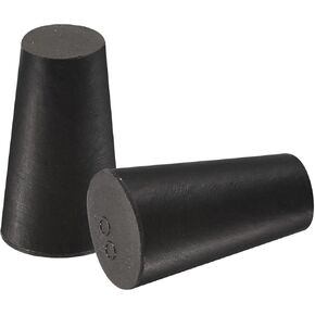 MECCANIXITY Rubber Tapered Plug 18mm to 24mm Solid Test Tubes Bungs Stopper Black for Lab Home 15 Pieces