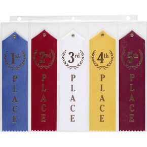 25 Swimming Gymnastics Track Award Ribbon Clear Pages Sheets Organizer Storage Holder Display - Mercurydean