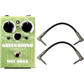 Way Huge WHE207 Green Rhino Overdrive MKIV Stomp Box w/ 2 Patch Cables