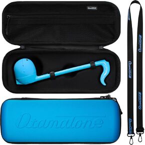 Otamatone Official Case (Regular - 10.7 inch) Musical Instrument Toy Synthesizer Hard Shell Cover, Smooth Fitted Protective Interior with Official Logo Strap, Inner Zipper Pouch (Black)