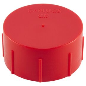 Caplugs ZTC14Q2 Plastic Threaded Plastic Cap for Flared JIC Fittings. to fit Thread Size 1-1/16-14" CD-TC-14, PE-LD, to Fit Thread Size 1-1/16-14", Red (Pack of 30)