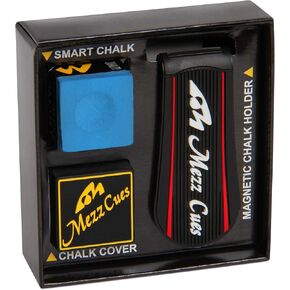 Smart Chalk Set Pool Cue Chalk + Chalk Holder + Chalk Cover (Black w/White Logo)