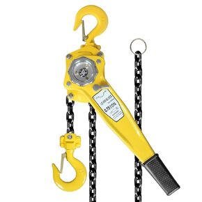 YELLOW JACKET 3/4 Ton Manual Lever Chain Hoist, G80 Galvanized Carbon Steel with Weston Double-Pawl Brake