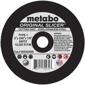 Metabo Slicer Cut Off Wheel 5" X .040 Box Of 50