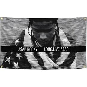 Generic Rapper Asap Music Cover Rocky Album3 × 5Ft For Room College Dormitory Bedroom Wall Tapestry Decoration Interior And Fun Parties (A$AP-black2) in Saudi Arabia