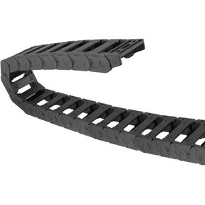 uxcell Drag Chain Cable Carrier Open Type with End Connectors R55 25X57mm 1 Meter Plastic for Electrical CNC Router Machines