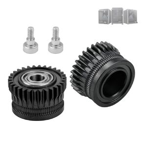 All Metal Hotend Extruder Filament Drive Gear for Creality K1/K1max/K1c 3D Printer Accessory ，Nickel-Plated Motor High Hardness Extruder Gears, K1 Max Upgrade Extruder Gears