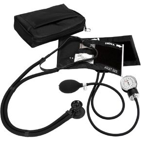 Prestige Medical Premium Aneroid Shygmomanometer Sprague Kit, Stealth , Regular