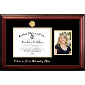 Campus Images NCAA Cal State Chico 11 x 8.5 Inches Gold Embossed Diploma Frame with 5 x 7 Inches Portrait Brown One Size