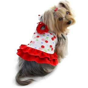 فستان الشمس البطيخي العصير/فستان النزهة للكلاب الصغيرة/الجرو - L in Kuwait