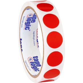 Partners Brand PDL610A Tape Logic Inventory Circle Labels, 3/4", Red (Pack of 500)