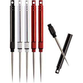 6pcs Stainless Steel Toothpicks Colorful Toothpick Holder Reusable Metal Fruit Stick Cocktail Pick for Tooth Clean Toothpick