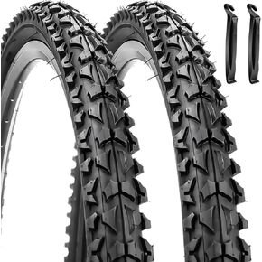 24" Bike Tires 24 X 1.95 Replacement Tires or Inner Tubes AV 32mm Schrader Valve,24 inch Bike Tires Suitable for Mountain Beach Cruiser Bike Replacement Tires & Tubes