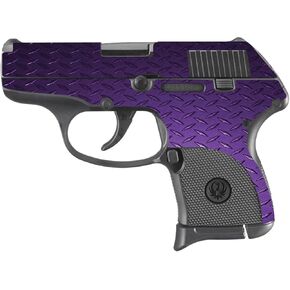 MightySkins Skin Compatible with Ruger LCP 380 - Purple Diamond Plate | Protective, Durable, and Unique Vinyl Decal wrap Cover | Easy to Apply | Made in The USA