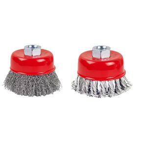 Wire Wheel Brush for 4-1/2" Angle Grinder 4 Inch Wire Wheel Twisted/Crimped Kit 5/8"-11 Threads Arbor - 6pcs