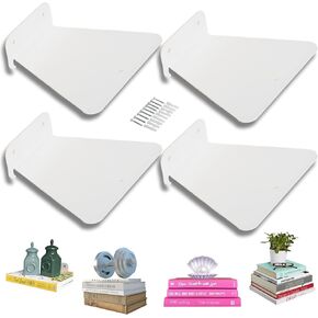 Invisible Floating Bookshelves Hidden Shelf, 40 lbs Heavy Duty, Book Organizers, Multipurpose Stainless Steel Wall Mounted Shelves Office Living room Bedroom Kitchen Bathroom Modern Home Decor