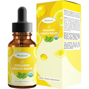 Lemon Balm Extract for Mood Support - Organic Lemon Balm Tincture for Immune Support and Digestive Health - Vegan Lemon Balm Liquid Drops for Adults and Kids for Enhanced Relaxation and Concentration