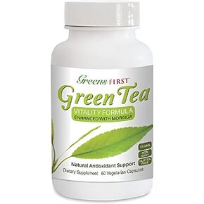 Greens First Green Tea Vitality Formula Enhanced with Moringa 60 Veggie Caps